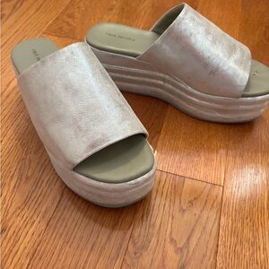 Free People Metallic Distressed Shoes